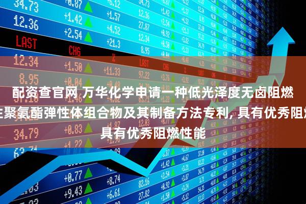配资查官网 万华化学申请一种低光泽度无卤阻燃热塑性聚氨酯弹性体组合物及其制备方法专利, 具有优秀阻燃性能